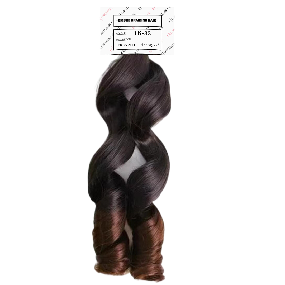 Spanish Curl Braiding Hair - Colour 1B-33 Ombre