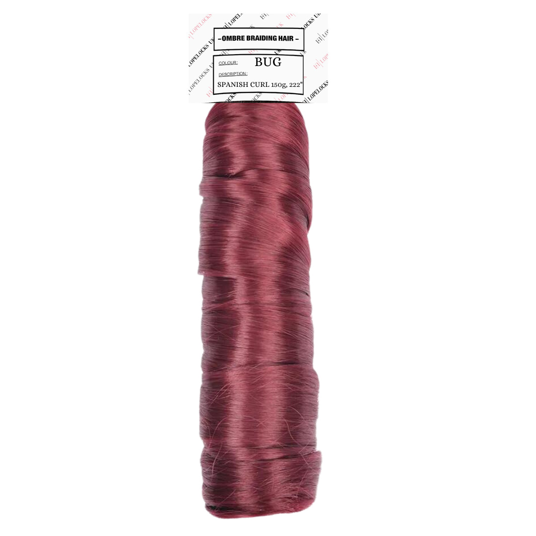 Spanish Curl Braiding Hair - Burgundy Red