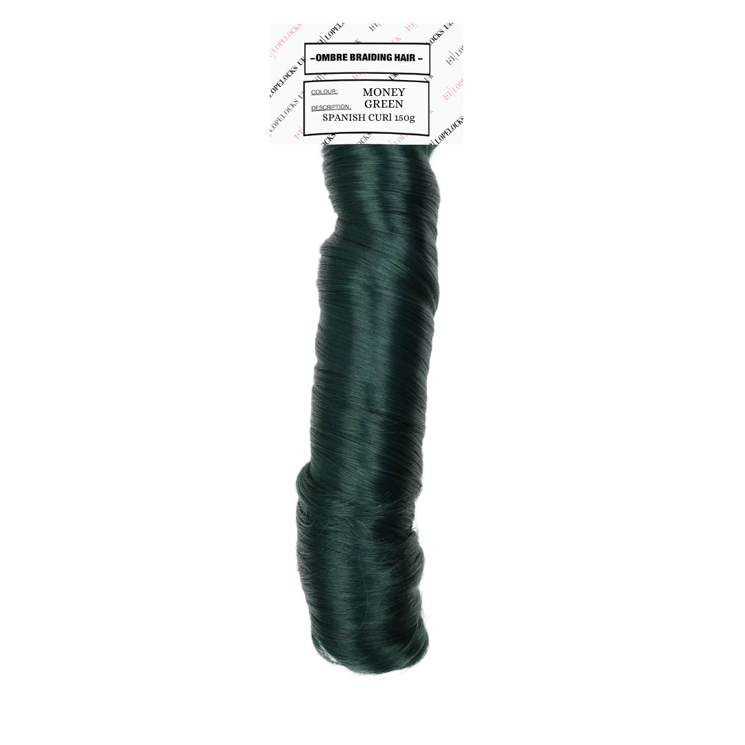 Spanish Curl Braiding Hair -Money Green