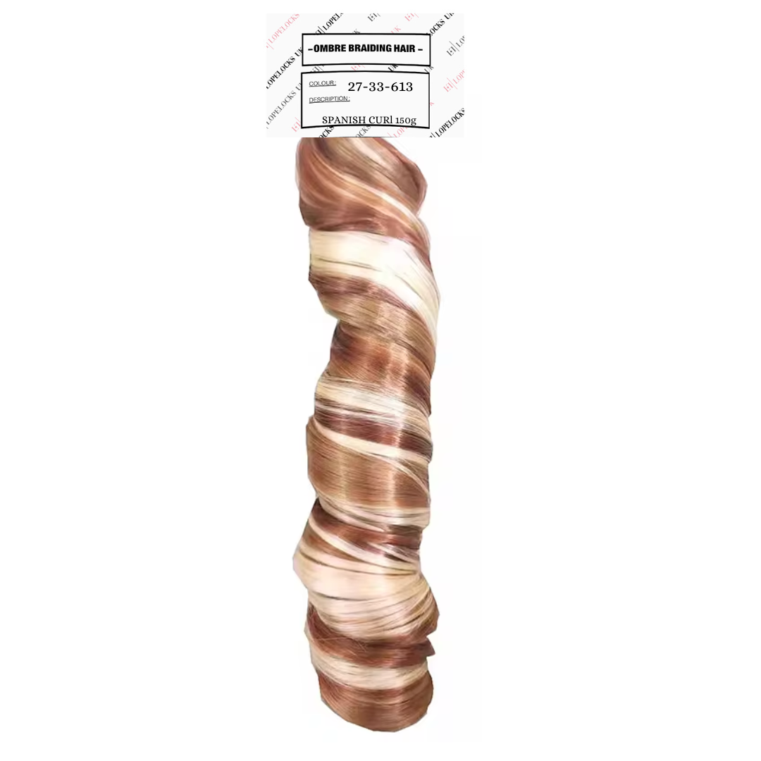 Spanish Curl Braiding Hair - 3 colour mix 30-27-613