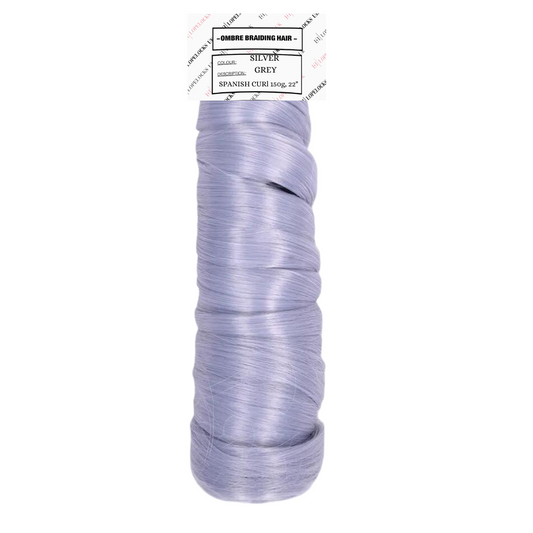 Spanish Curl Braiding Hair - Silver Grey