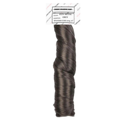 Spanish Curl Braiding Hair - Gun-metal Grey