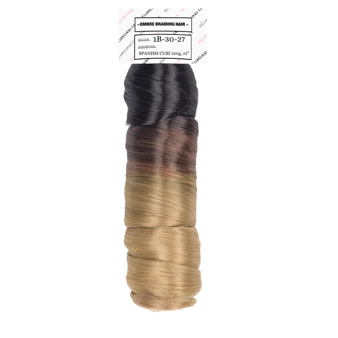 Spanish Curl Braiding Hair - Colour 1-12-27 Ombre