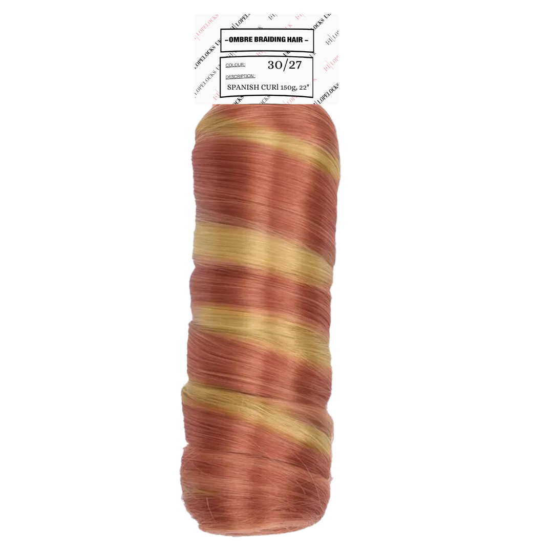Spanish Curl Braiding Hair -27/30 2 colour mix