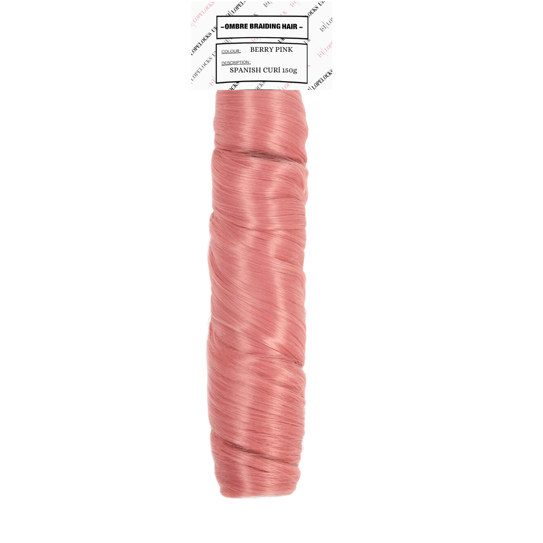 Spanish Curl Braiding Hair -Candy Pink