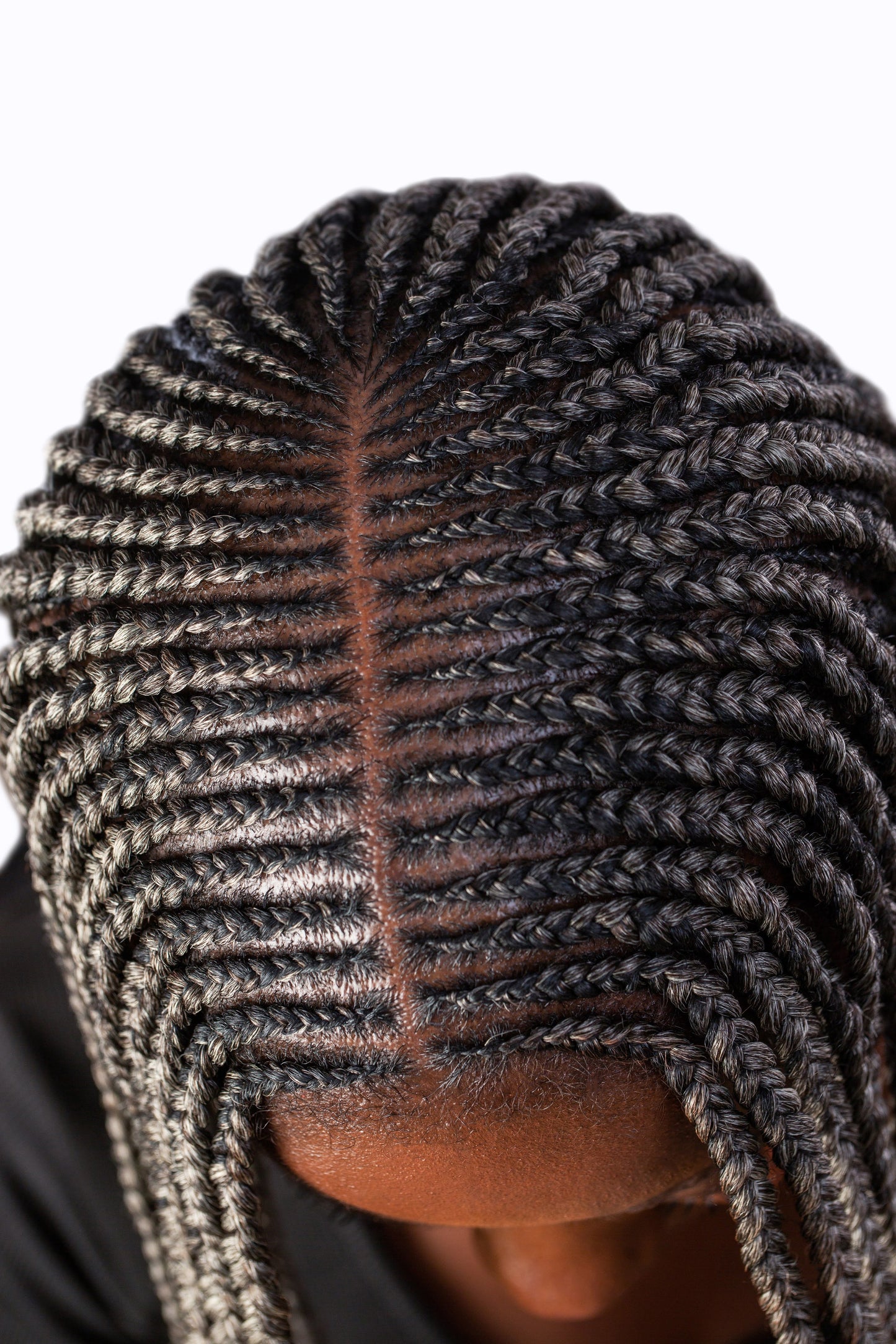 BraidBlends: Custom Mixed Kanakelon Braiding hair -Pearl Grey