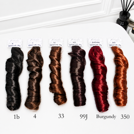 French Curl Braiding Hair - Burgundy Red