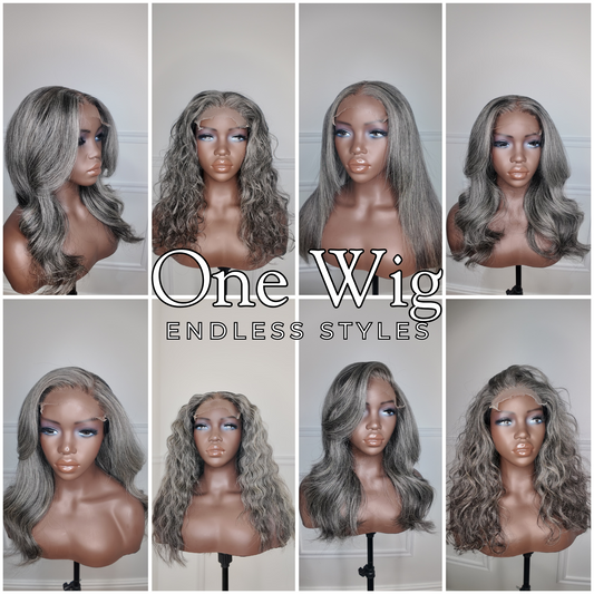 Salt & Pepper Human Hair Wig