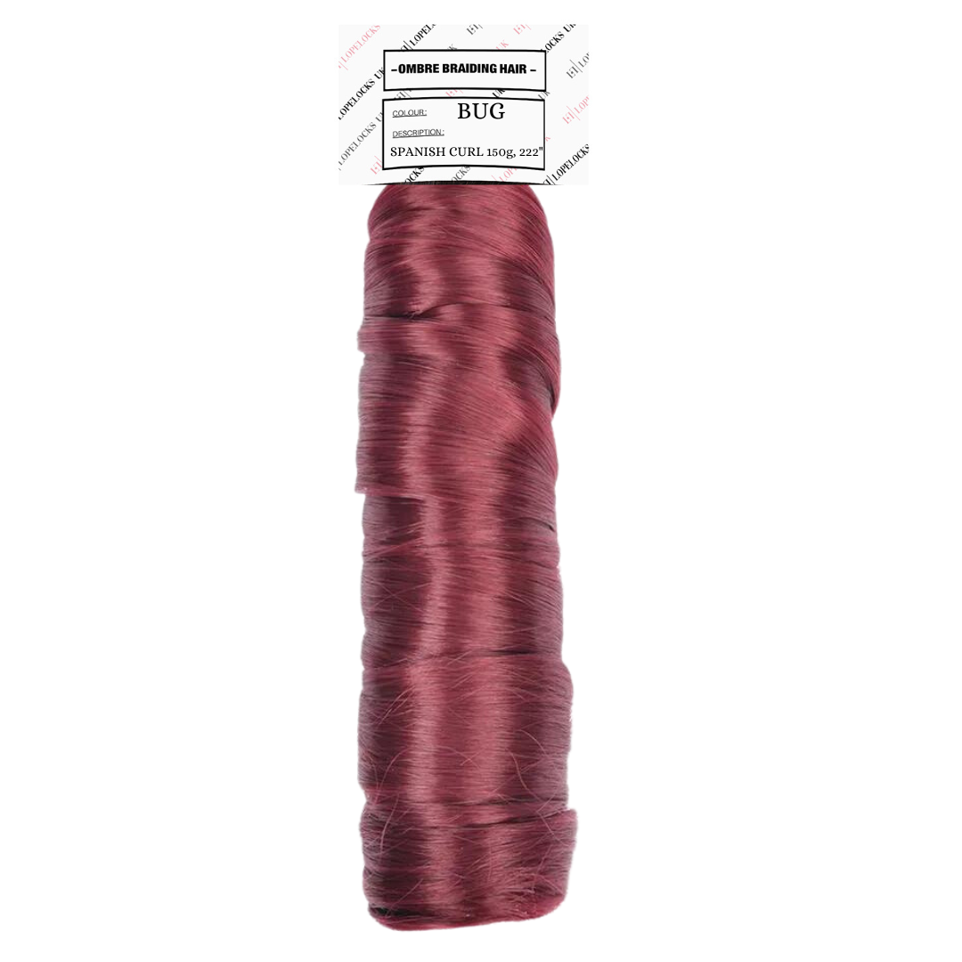 Spanish Curl Braiding Hair - Colour Burgundy [BUG]