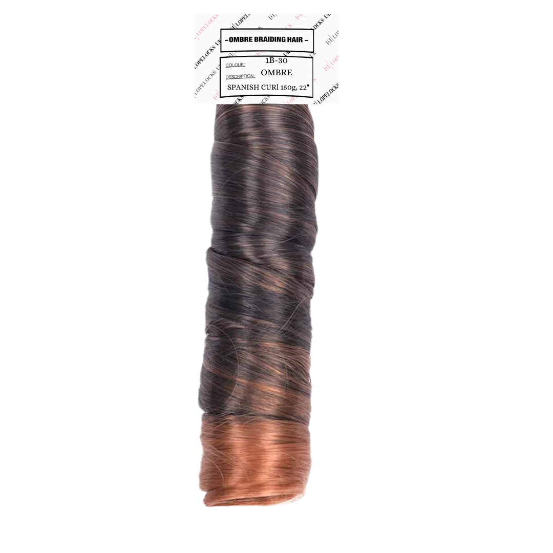 Spanish Curl Braiding Hair - Colour 1B-30 ombre