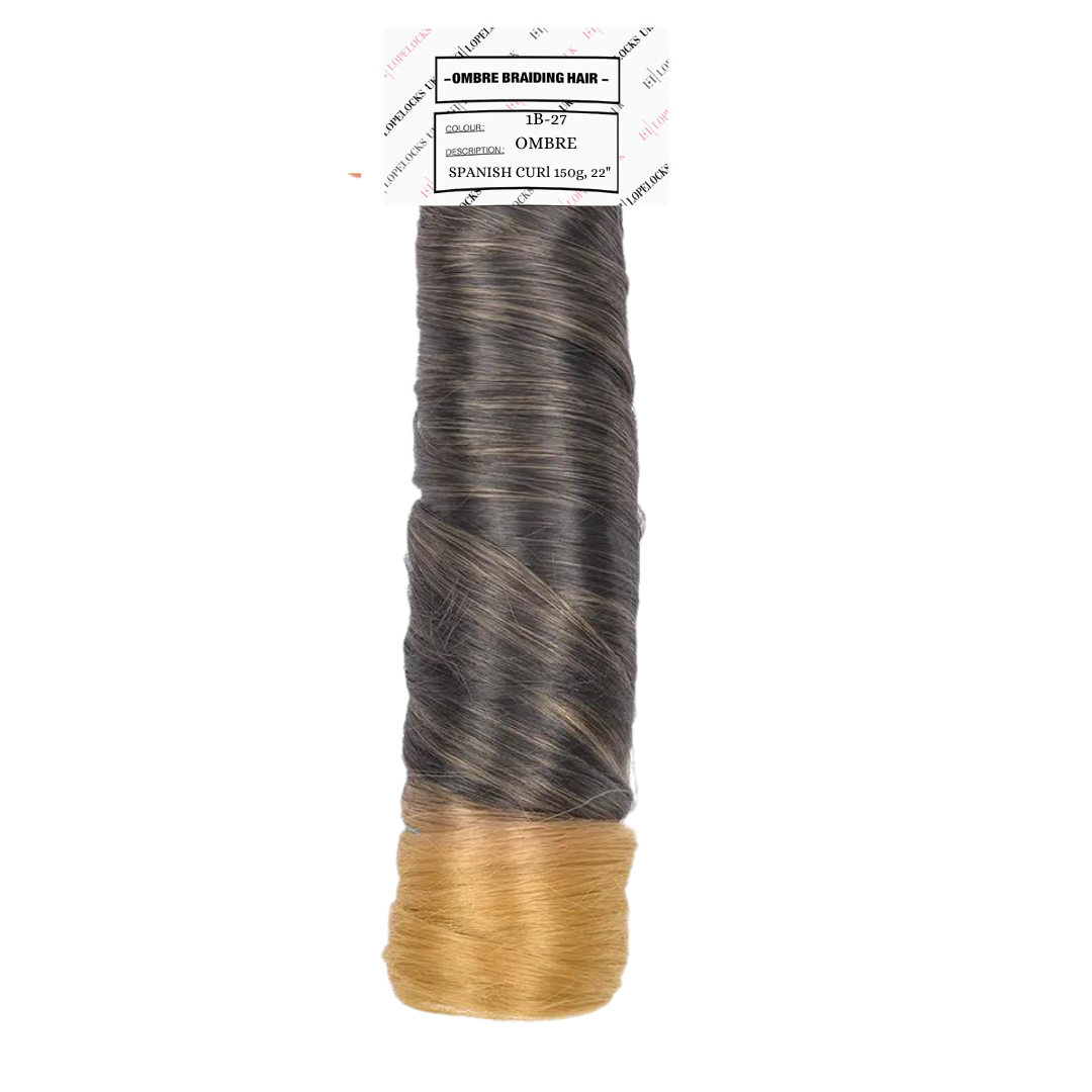 Spanish Curl Braiding Hair - Colour 1B-27 Ombre