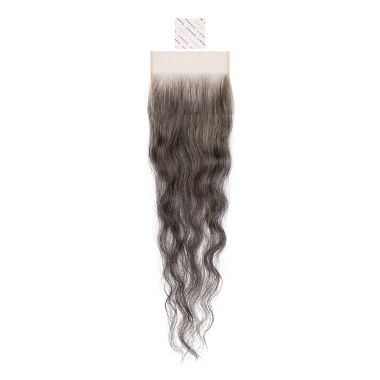 Indian RAW Deep Wavy, 5x5" HD Closure (Salt & Pepper)