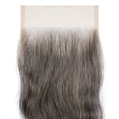 Indian RAW Deep Wavy, 5x5" HD Closure (Salt & Pepper)