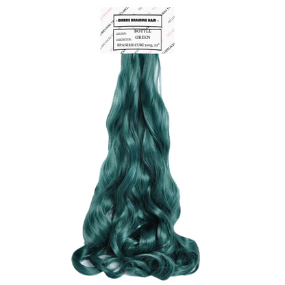 French Curl Braiding Hair - Bottle Green