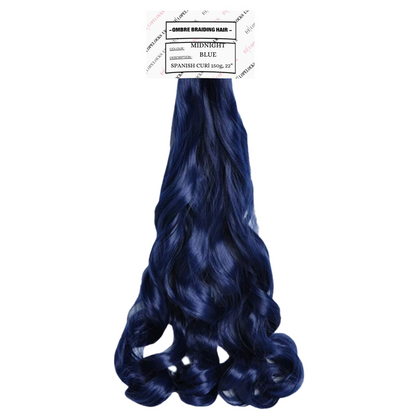 French Curl Braiding Hair - Colour Midnight Blue