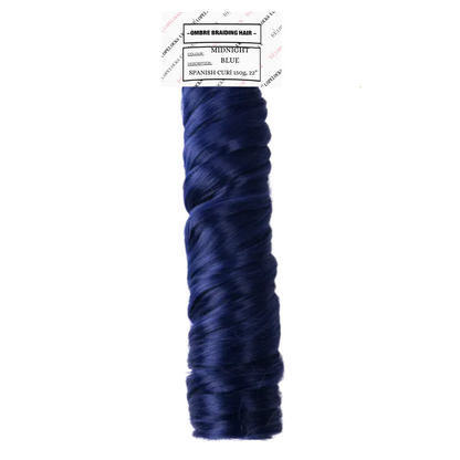 French Curl Braiding Hair - Colour Midnight Blue