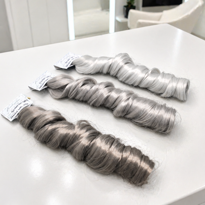 French Curl Braiding Hair - Silver Grey