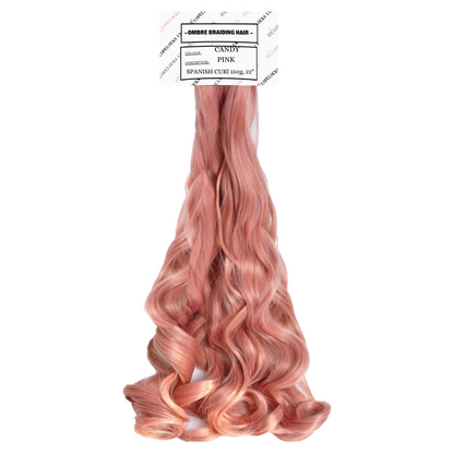 French Curl Braiding Hair - Colour Candy Pink