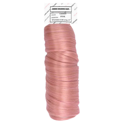 French Curl Braiding Hair - Colour Candy Pink