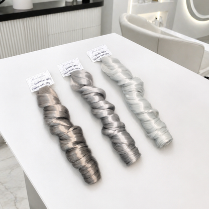 French Curl Braiding Hair - Silver Grey