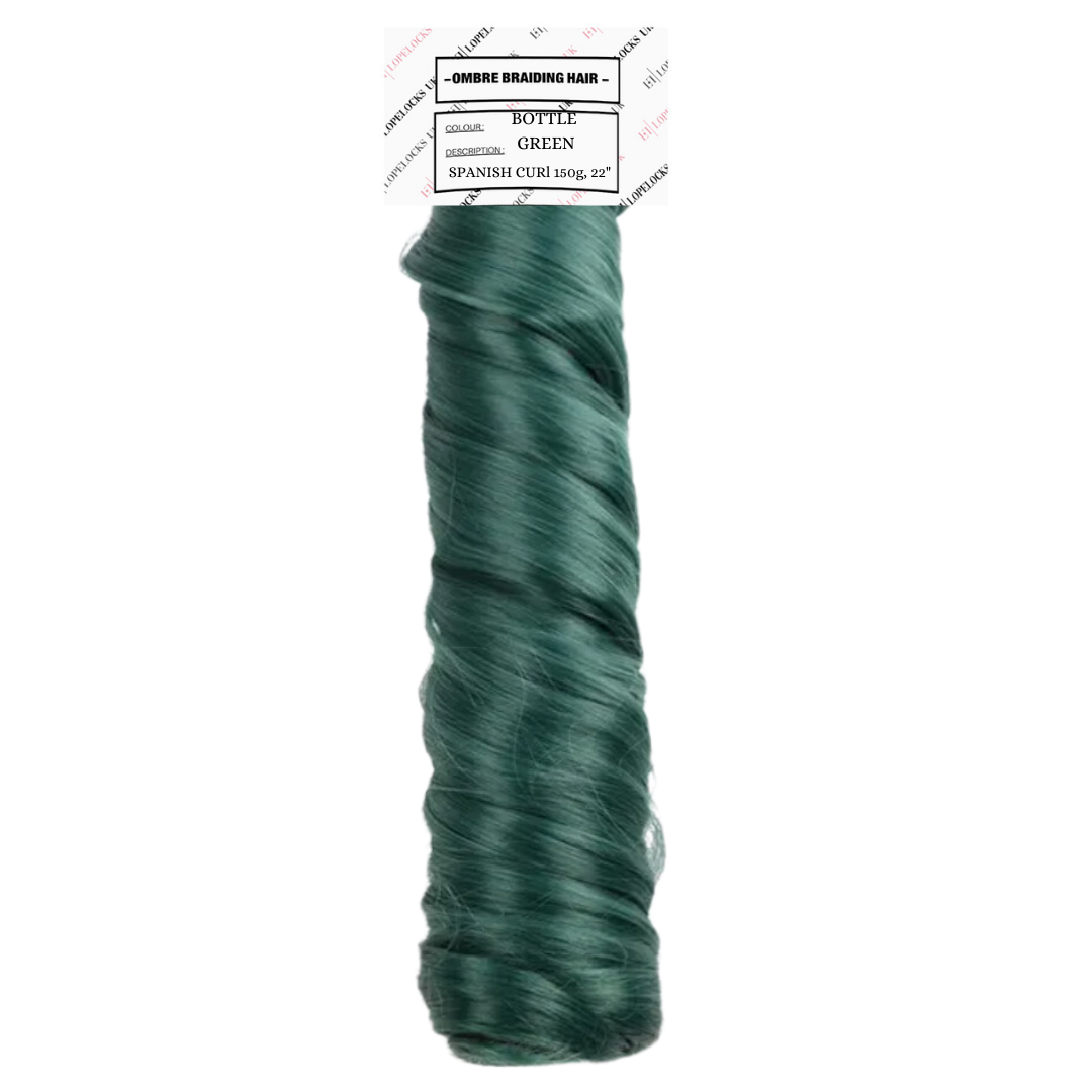 Spanish Curl Braiding Hair - Colour Bottle Green