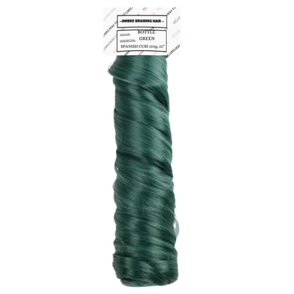 French Curl Braiding Hair - Bottle Green
