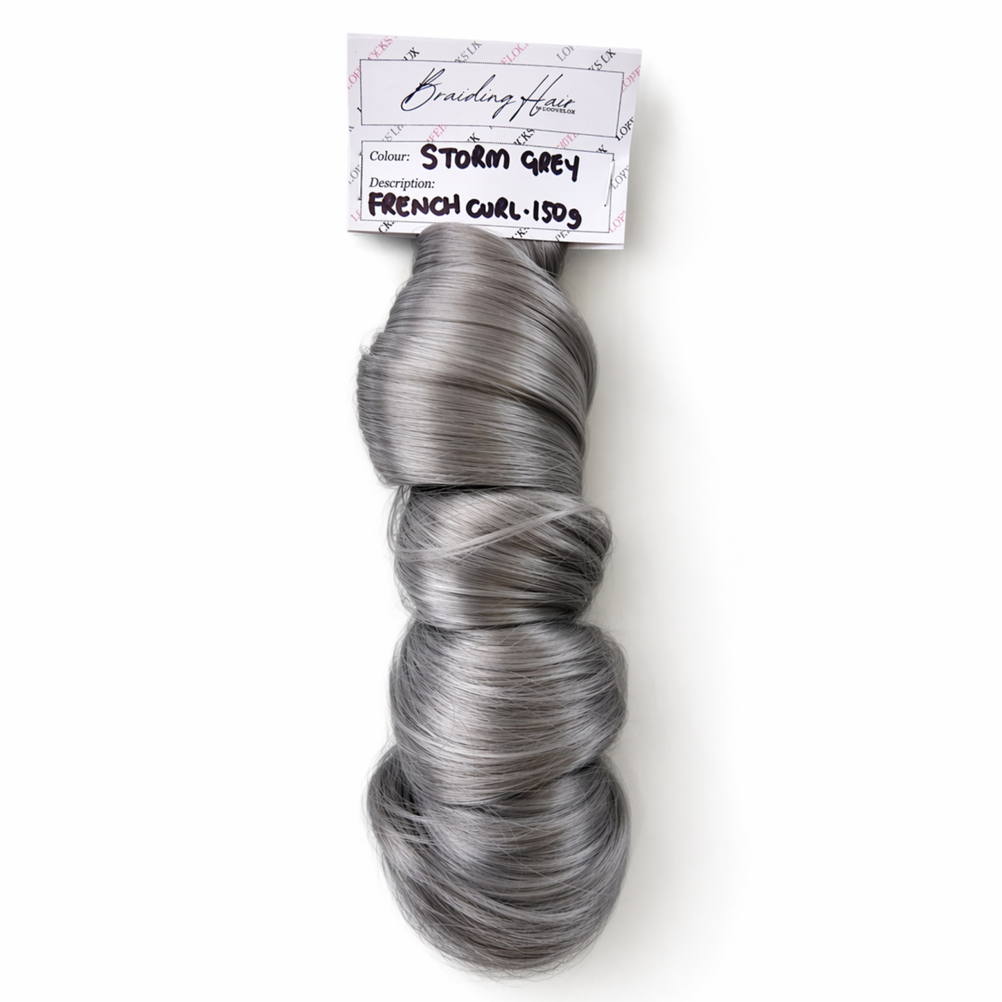 French Curl Braiding Hair - Storm Grey