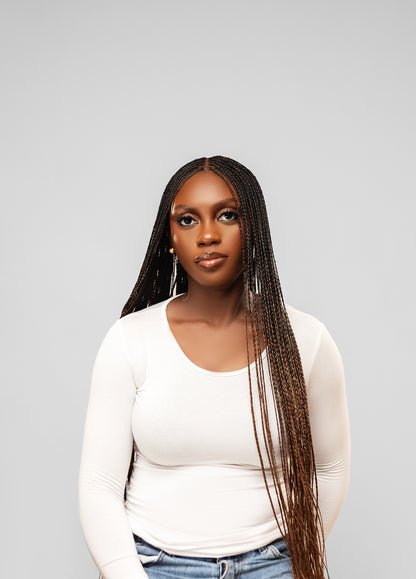 Bone Straight Synthetic Braiding Hair -Colour 1B-30 Ombre