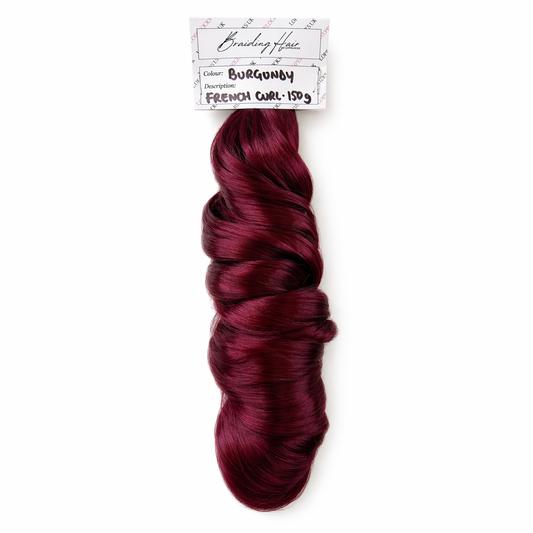 French Curl Braiding Hair - Burgundy Red