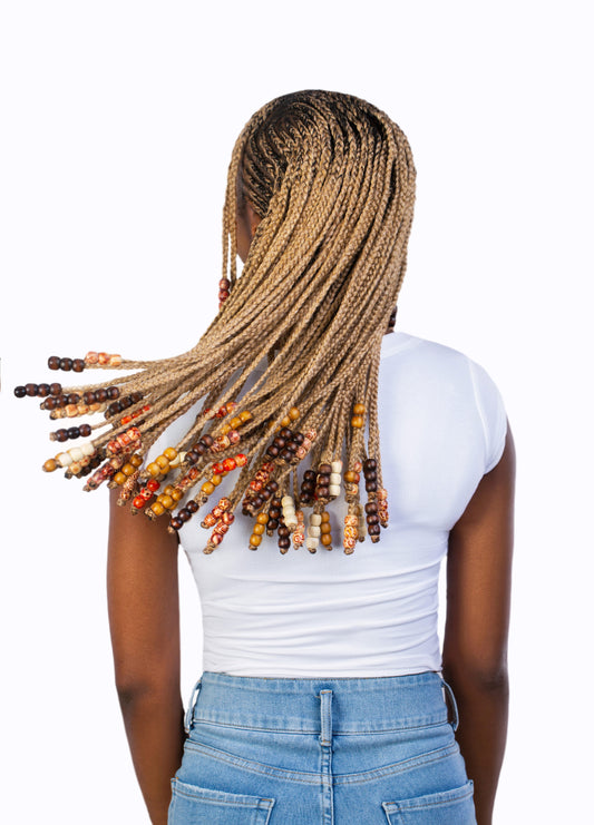 12mm Wooden Hair Beads