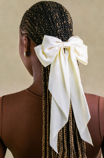 Satin Bow Hair Clips