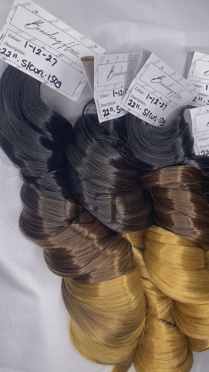 French Curl Braiding Hair - Colour 1-12-27 Ombre