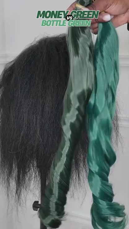 French Curl Braiding Hair - Bottle Green