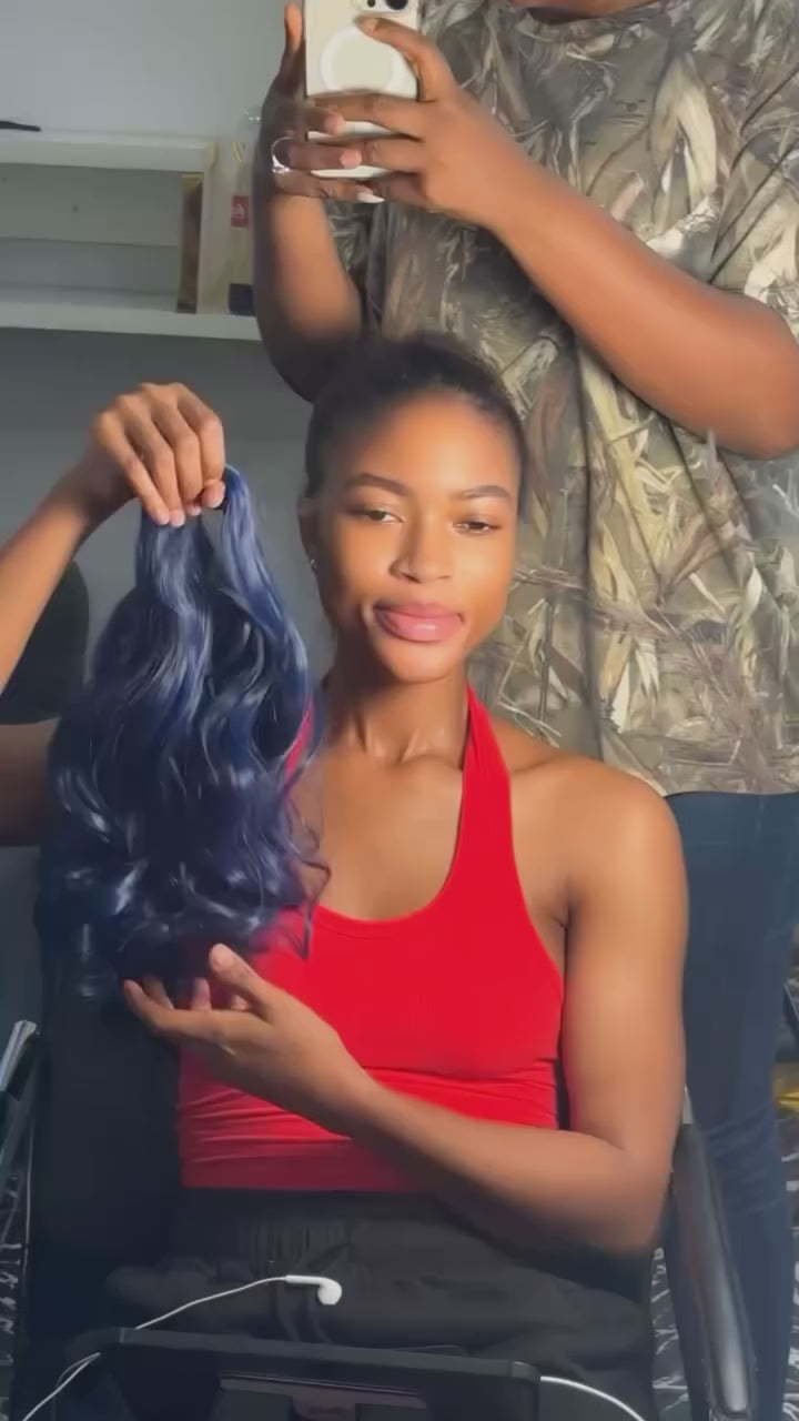 French Curl Braiding Hair -Midnight Blue