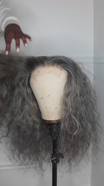 Indian RAW Deep Wavy, 5x5" HD Closure (Salt & Pepper)