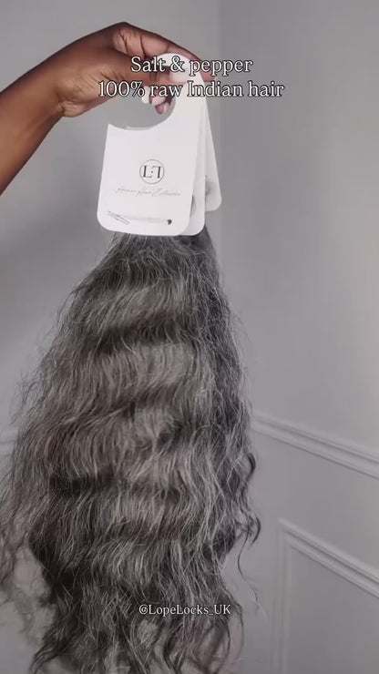 Indian RAW Deep Wavy, 5x5" HD Closure (Salt & Pepper)