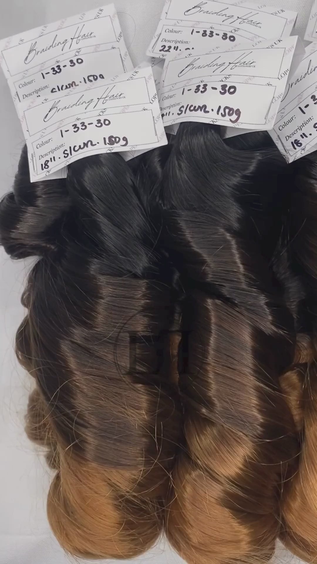 French Curl Braiding Hair -1-33-30 Ombre