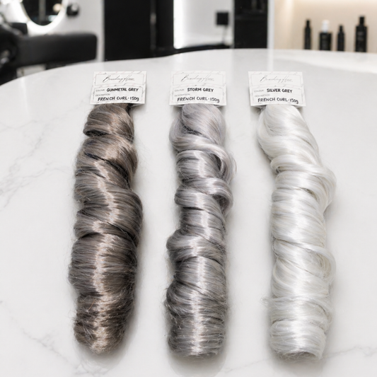 French Curl Braiding Hair - Gun-metal Grey