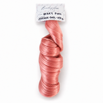 French Curl Braiding Hair - Berry Pink