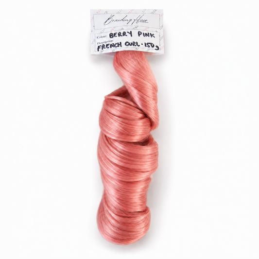 French Curl Braiding Hair - Berry Pink