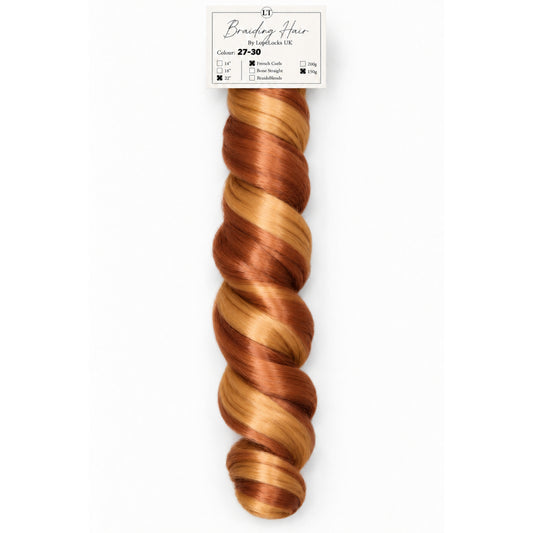 French Curl Braiding Hair - 27-30 2 colour mix