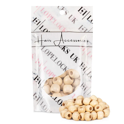 12mm Wooden Hair Beads