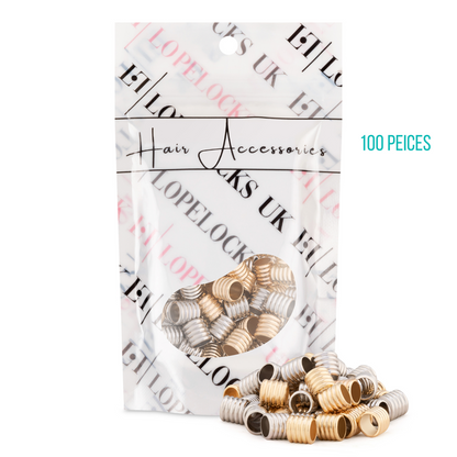 Metallic Corkscrew Hair Beads [Gold & Silver]