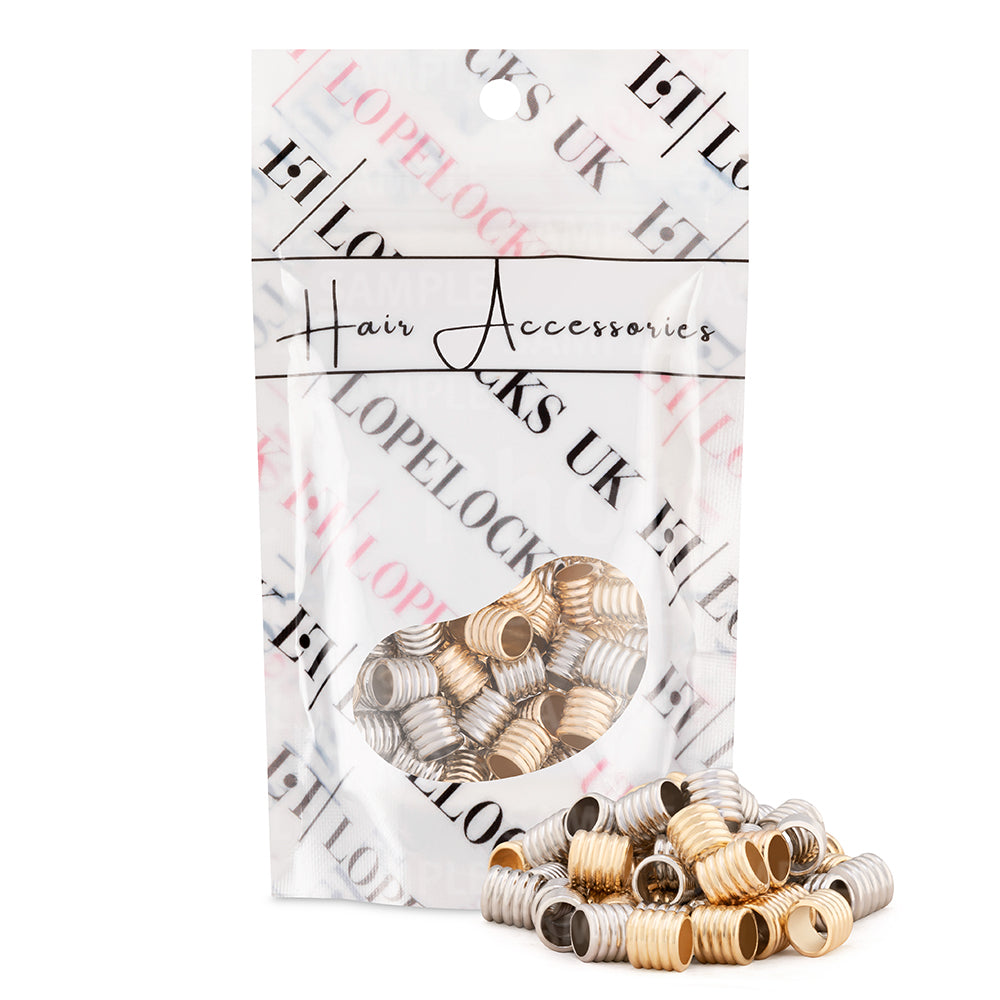 Metallic Corkscrew Hair Beads [Gold & Silver]